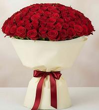 Букет 101 Красная роза Милано в Семикаракорске