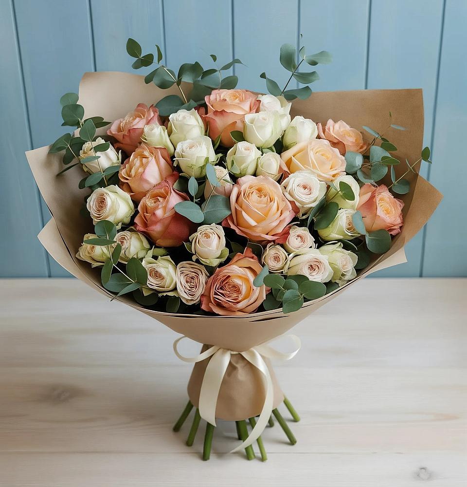 Букет цветов из: Альстромерии и Розы в Семикаракорске