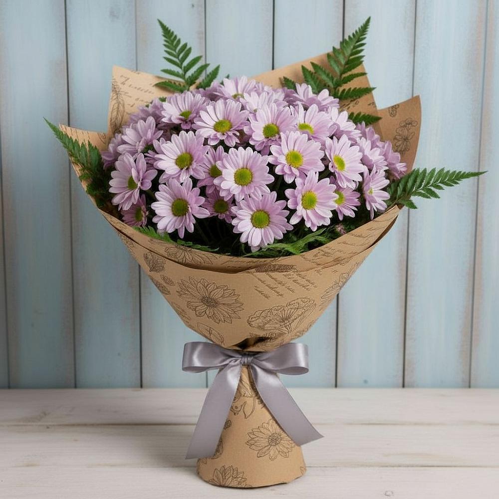 Букет цветов из: Хризантемы в Семикаракорске