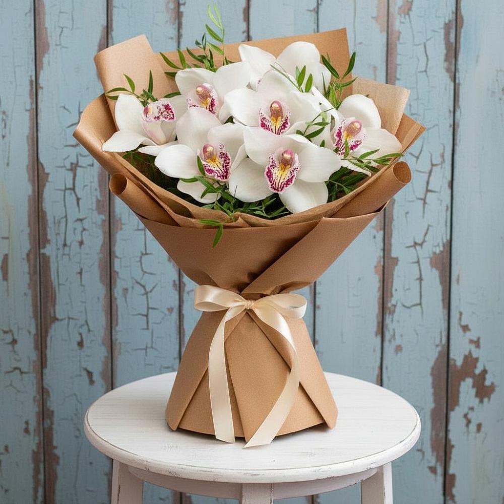 Букет цветов из: Орхидеи и Розы в Семикаракорске