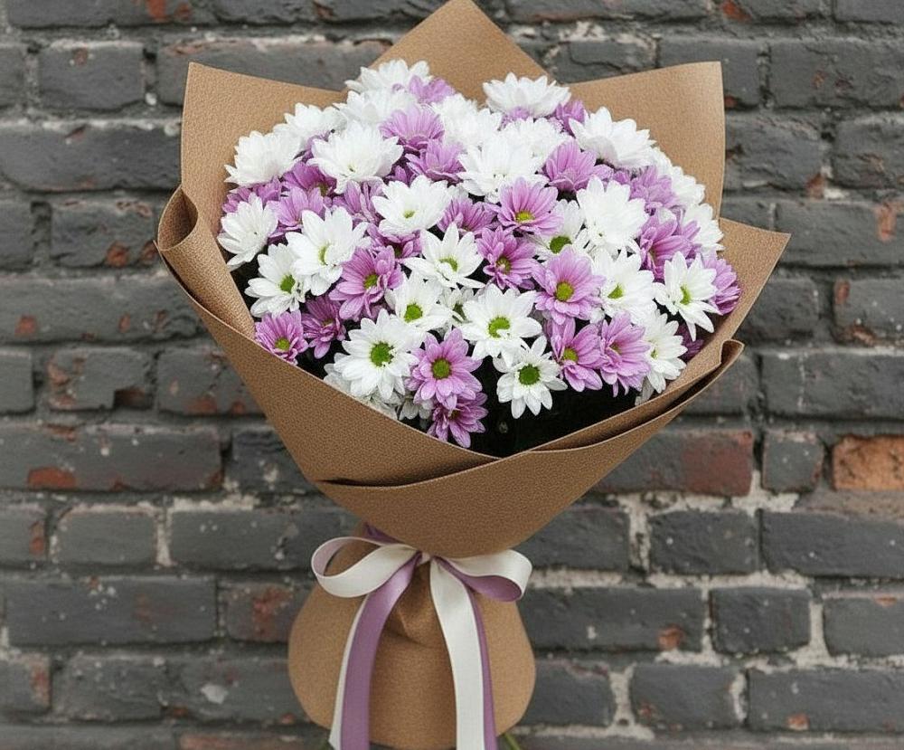 Букет цветов из: Хризантемы в Семикаракорске