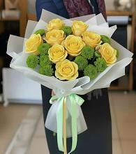 Букет цветов из:  Хризантемы и Розы #REPLACE_PRED# Семикаракорске