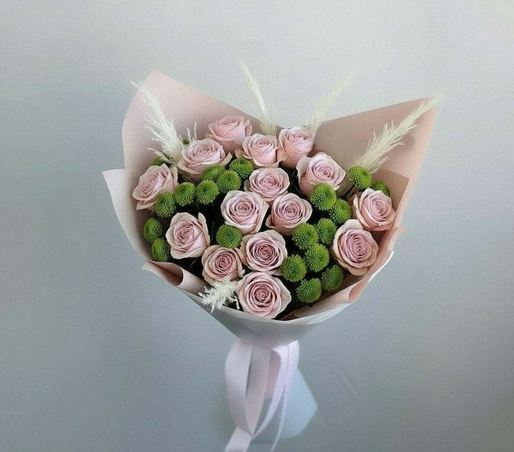 Букет цветов из: Розы и Хризантемы в Семикаракорске