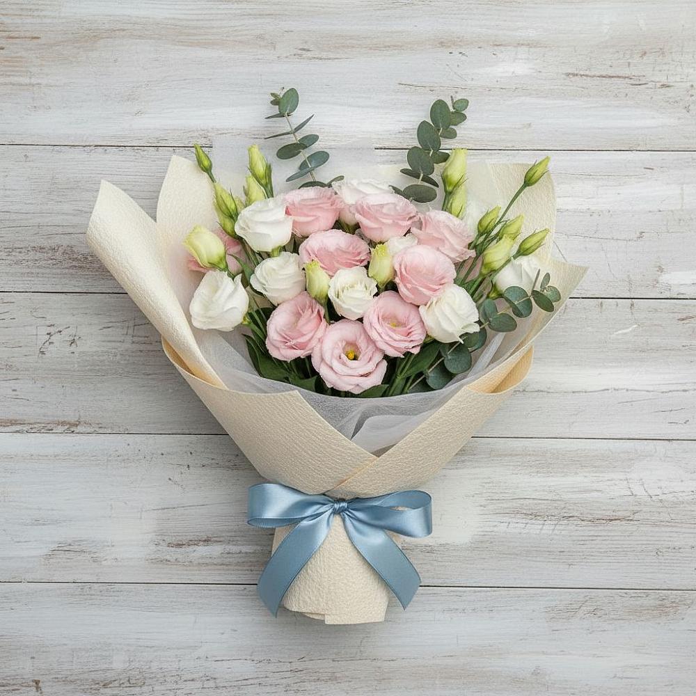 Букет цветов из: Лизиантусы в Семикаракорске